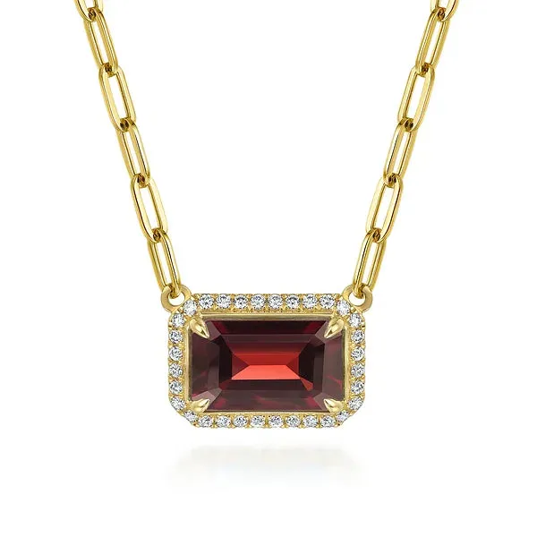 Diamond and Emerald Cut Gemstone Necklace With Flower Pattern Gallery