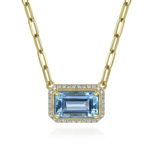 Diamond and Emerald Cut Gemstone Necklace With Flower Pattern Gallery
