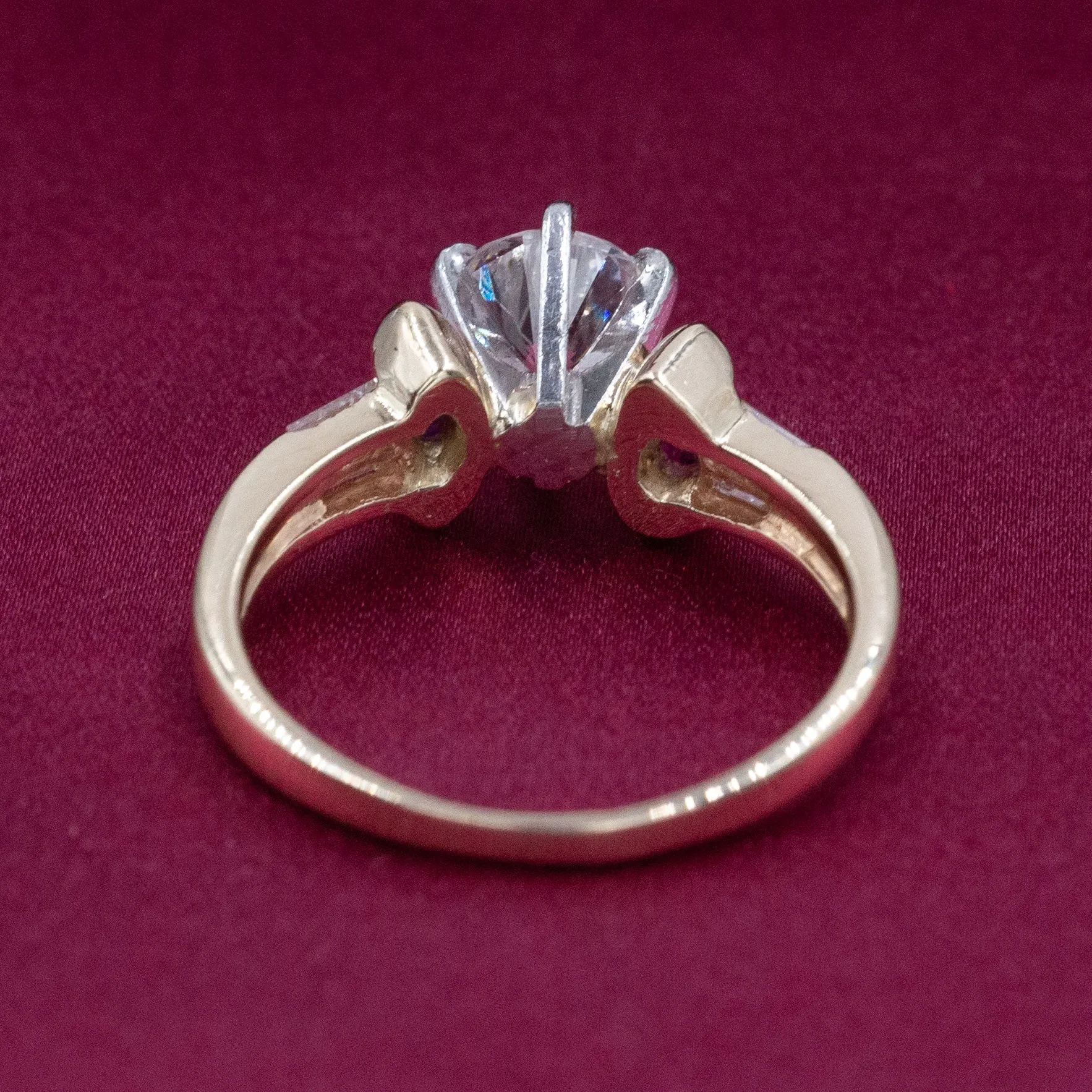 Diamond and Fine Ruby Engagement Ring c1980