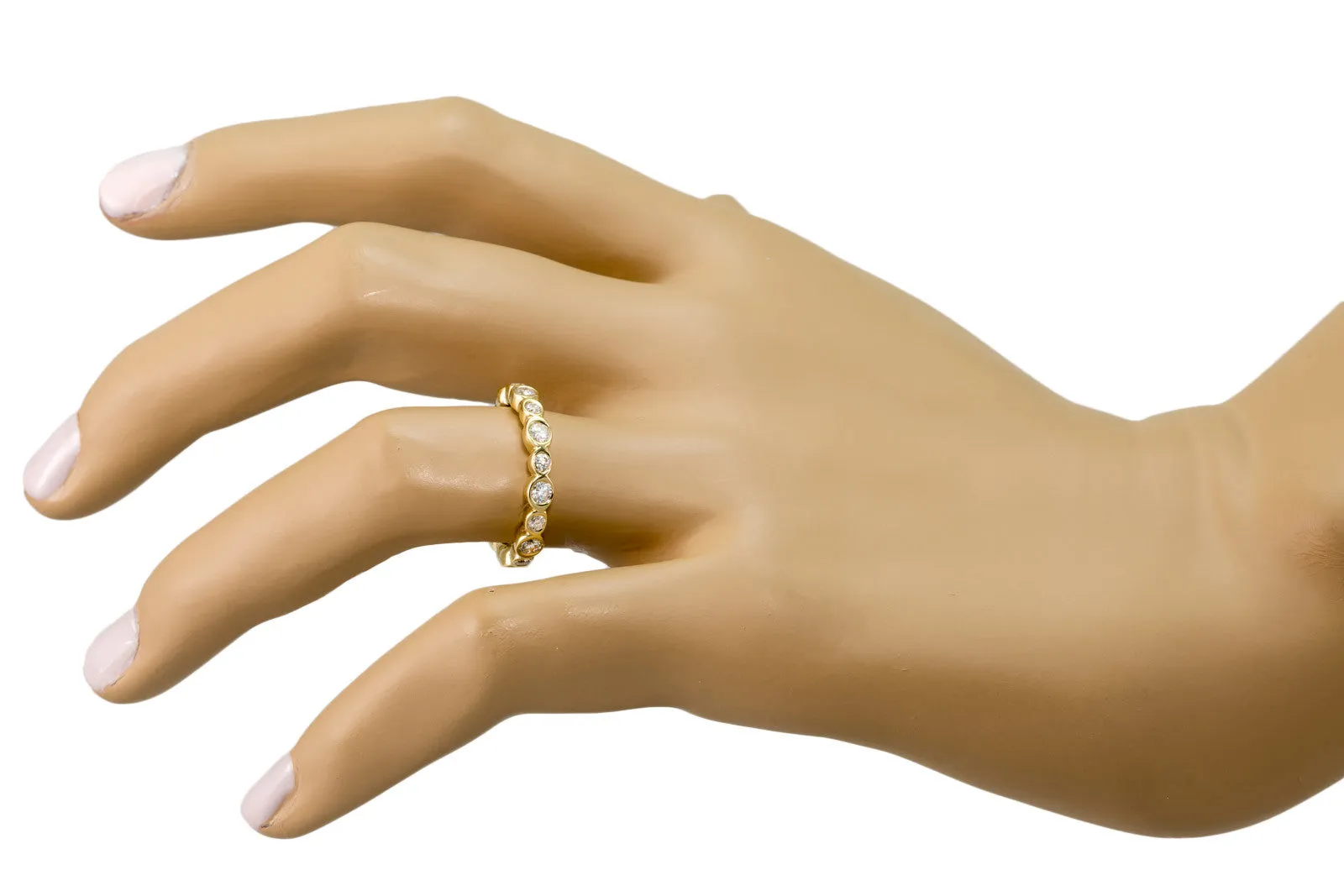 Diamond Eternity Band with Alternating Bezels