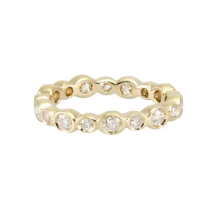 Diamond Eternity Band with Alternating Bezels