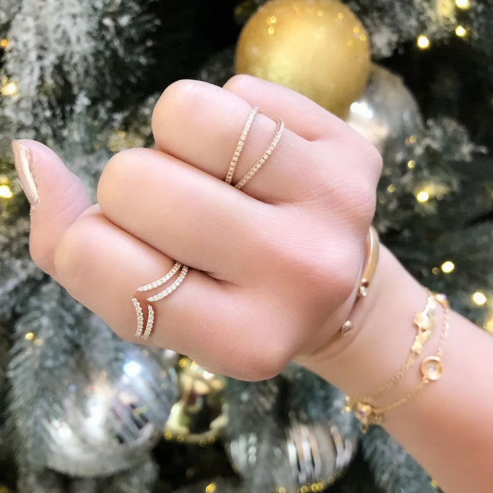 Diamond Split Ring