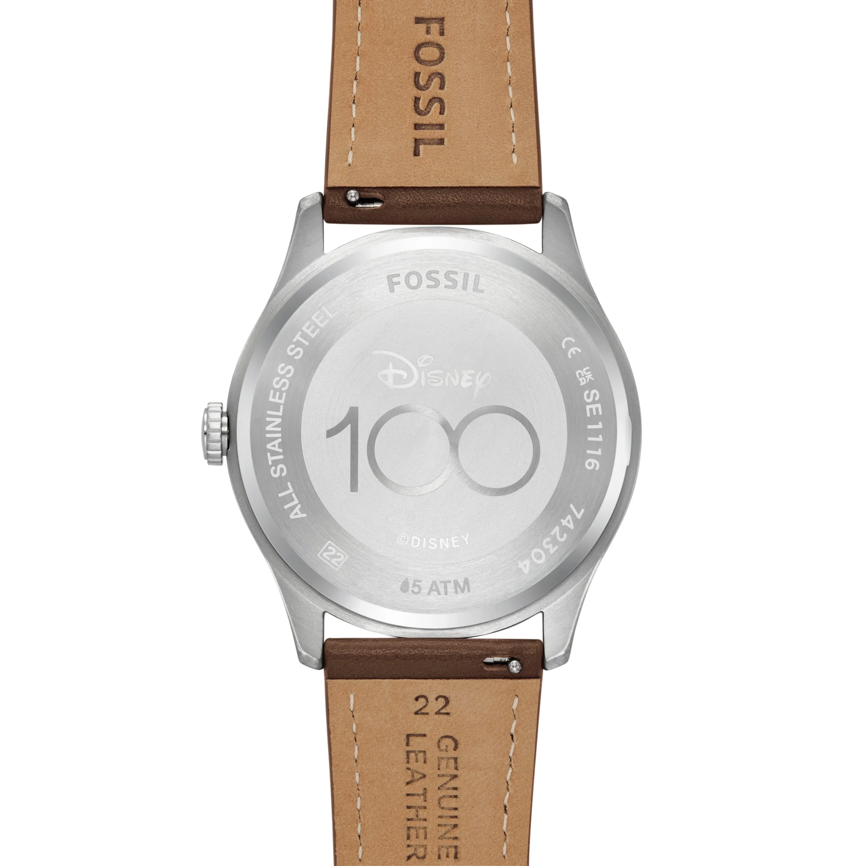 Disney x Fossil Special Edition Three-Hand Brown Leather Watch