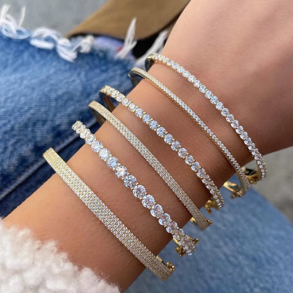 Double Row Pavé Bangle