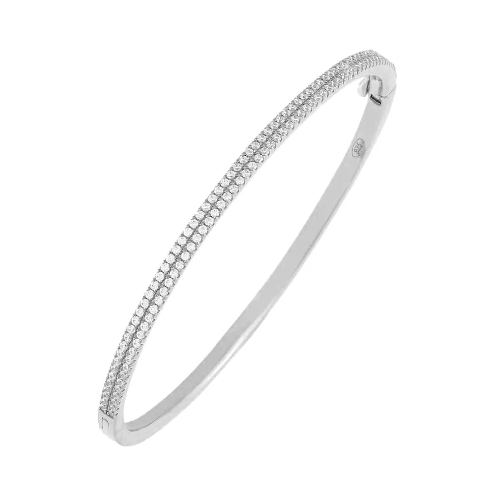 Double Row Pavé Bangle