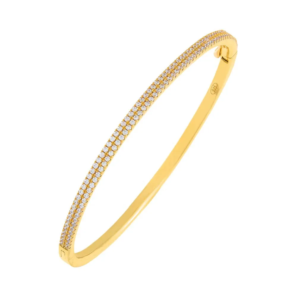 Double Row Pavé Bangle