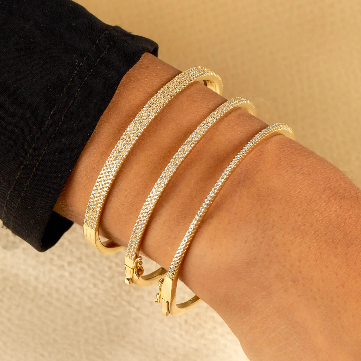 Double Row Pavé Bangle