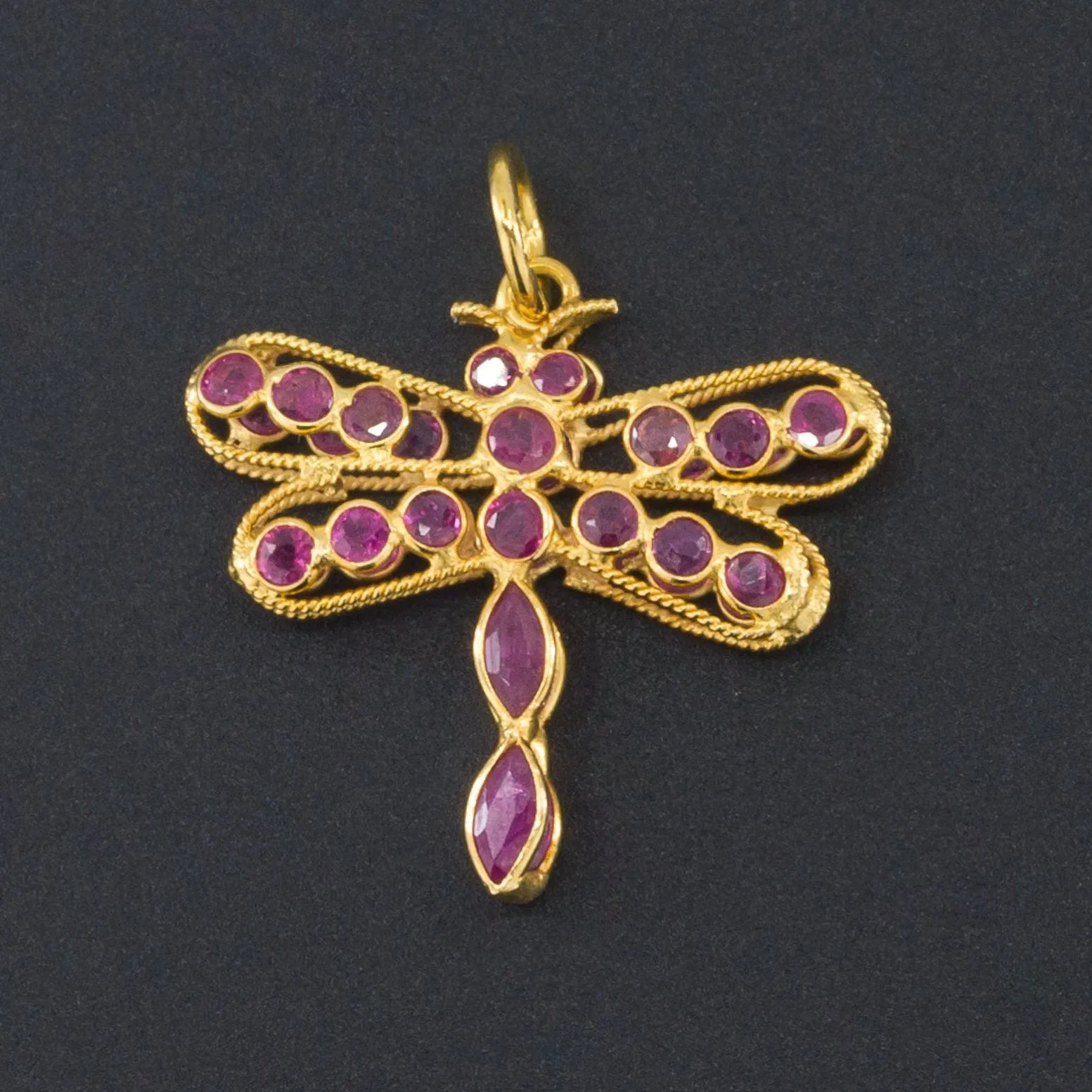 Dragonfly Charm | Ruby Dragonfly Charm