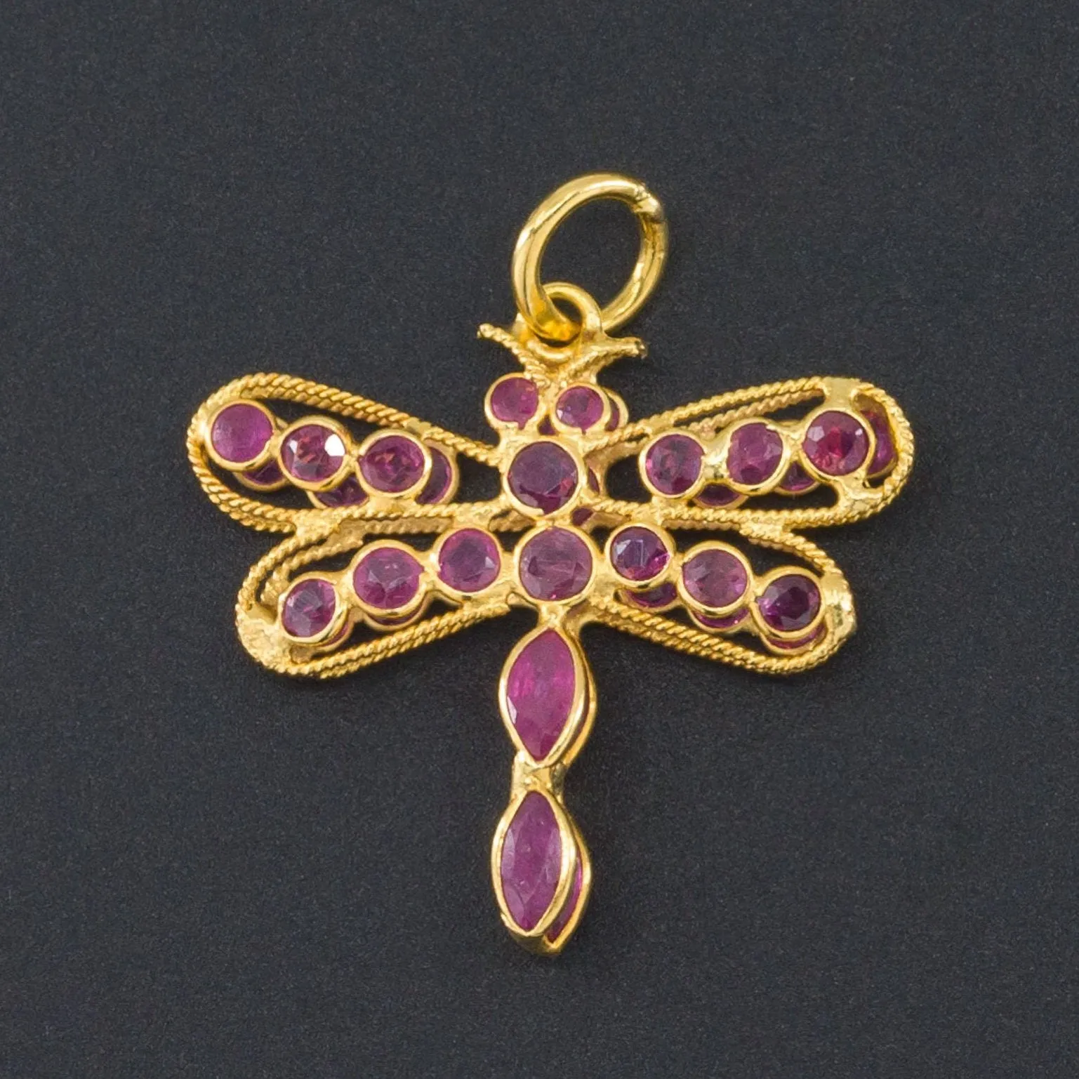 Dragonfly Charm | Ruby Dragonfly Charm