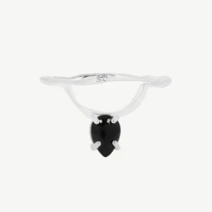 Drip Ring in Black Onyx