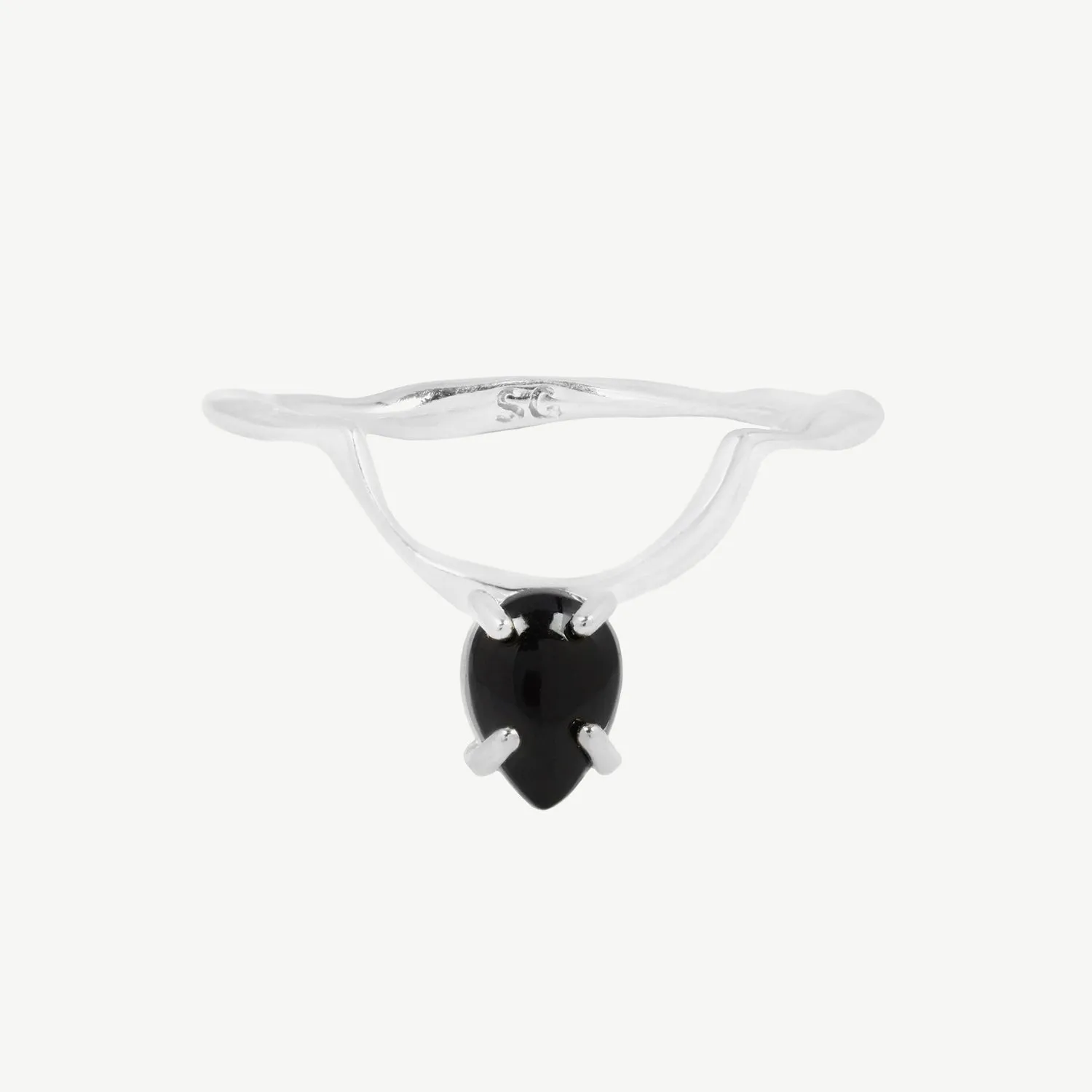 Drip Ring in Black Onyx