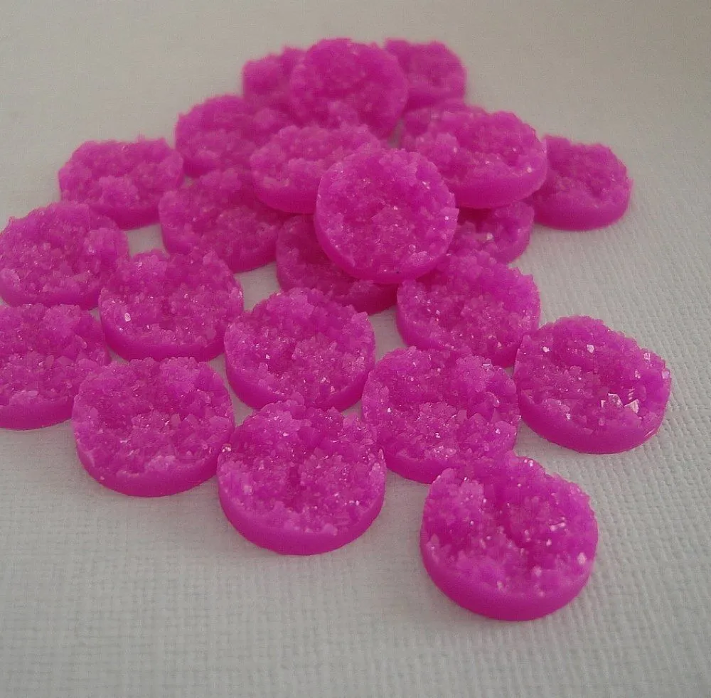 Druzy Resin Cabochons 14mm