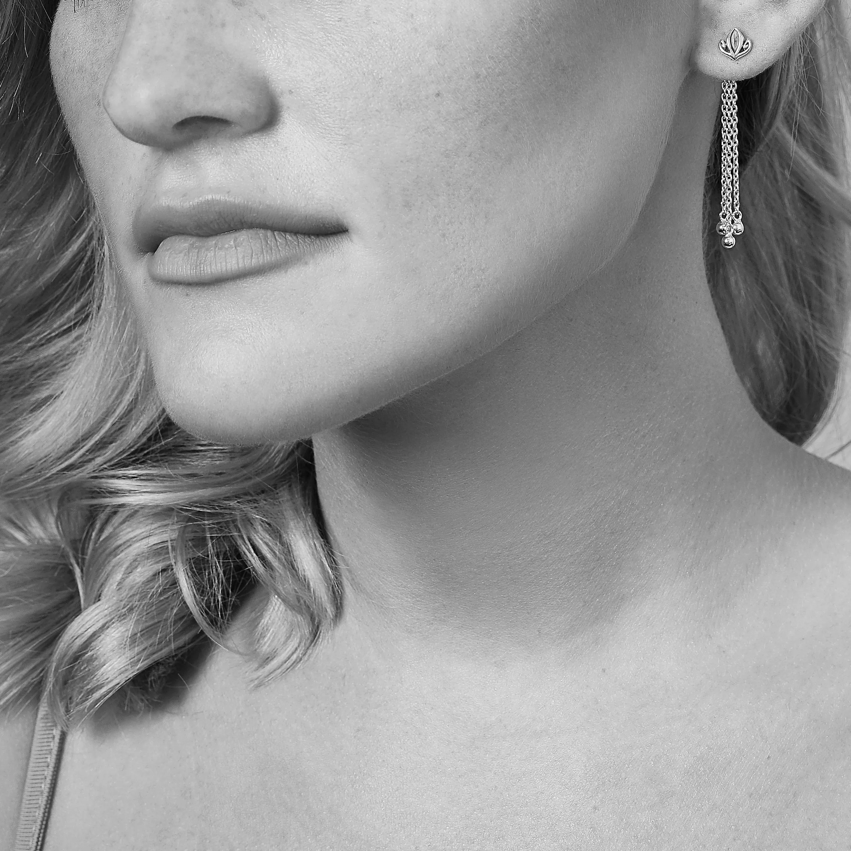 Dual Tassel Earring Long - 18K Rose Gold Vermeil