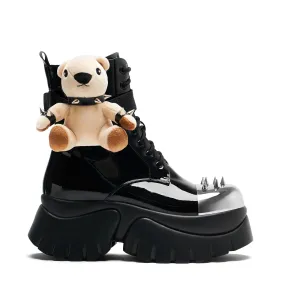 Eddie’s Teddy Platform Spiked Boots - Black