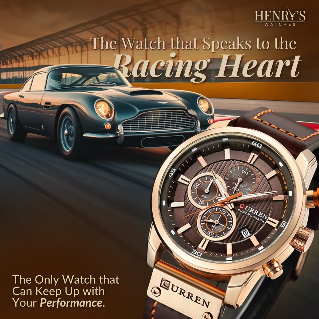 ELEGANT QUARTZ WATCH | Stylish Leather Timepiece