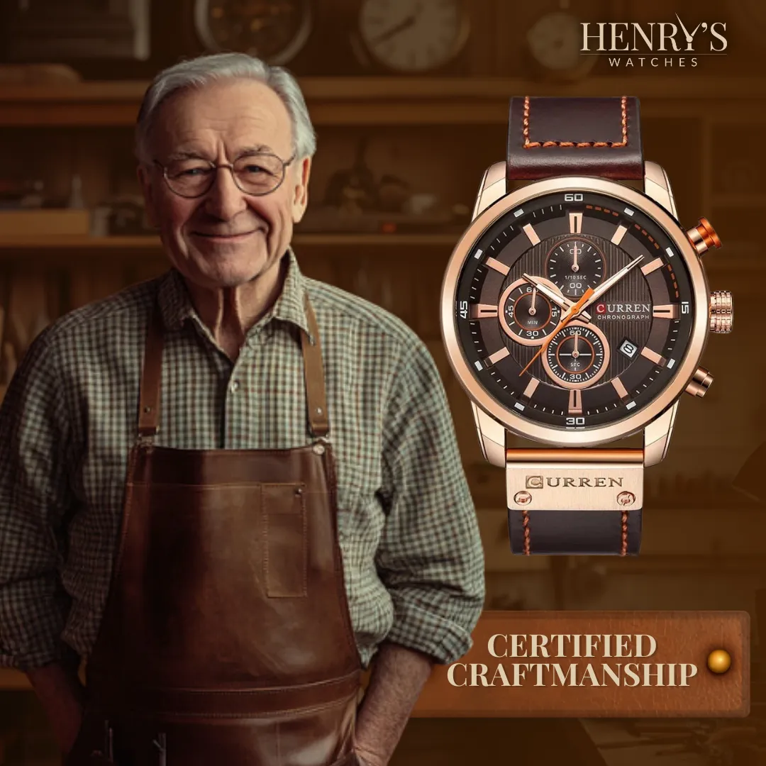 ELEGANT QUARTZ WATCH | Stylish Leather Timepiece