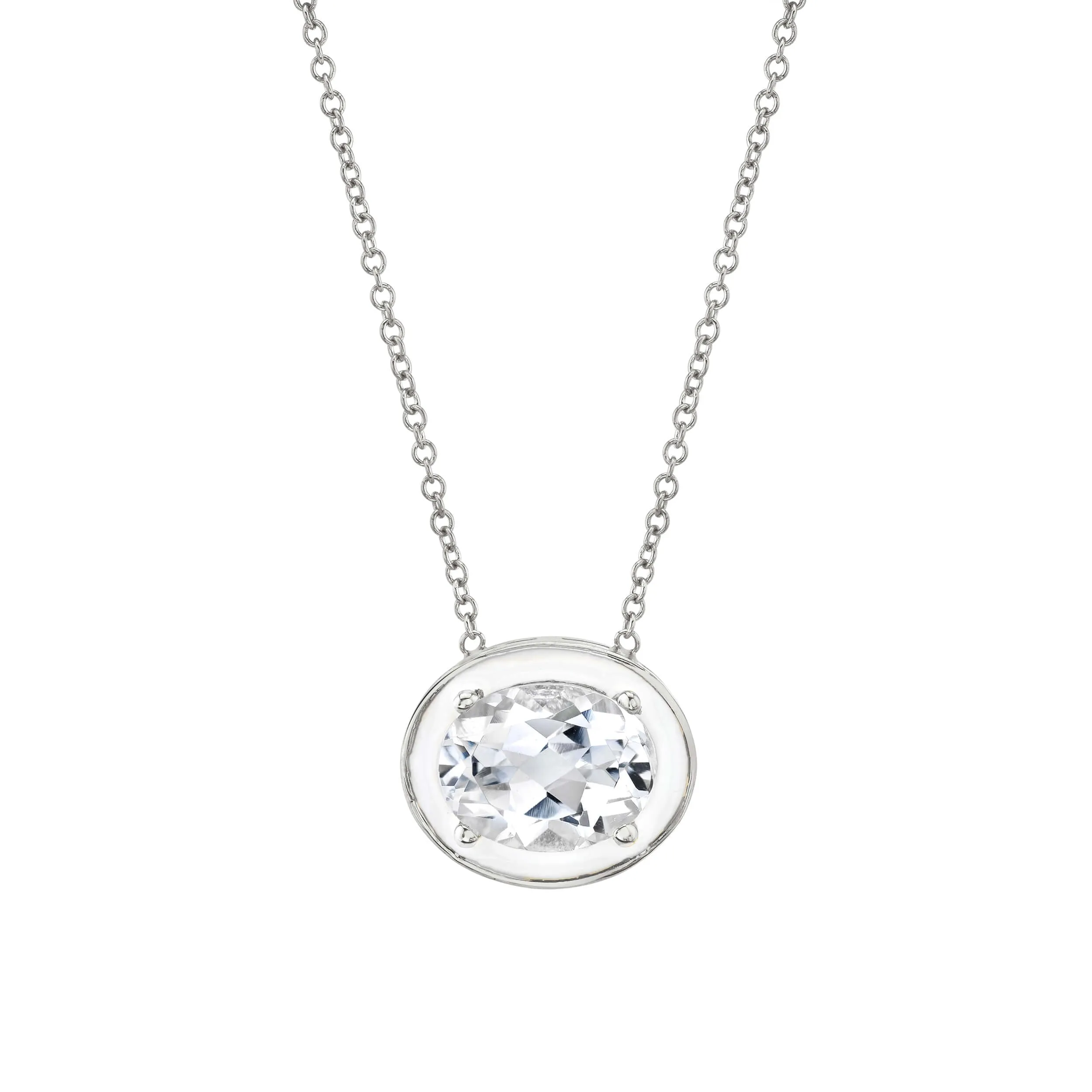 Enamel Halo Pendant