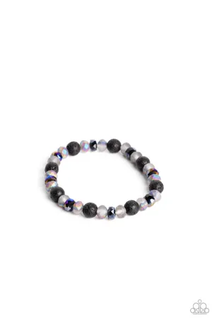 Endless LAVA - Multi - Lava Rock Oil Spill Bead Stone Paparazzi Stretchy Bracelet