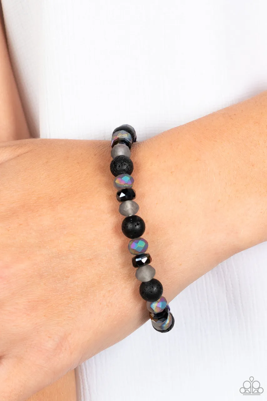 Endless LAVA - Multi - Lava Rock Oil Spill Bead Stone Paparazzi Stretchy Bracelet