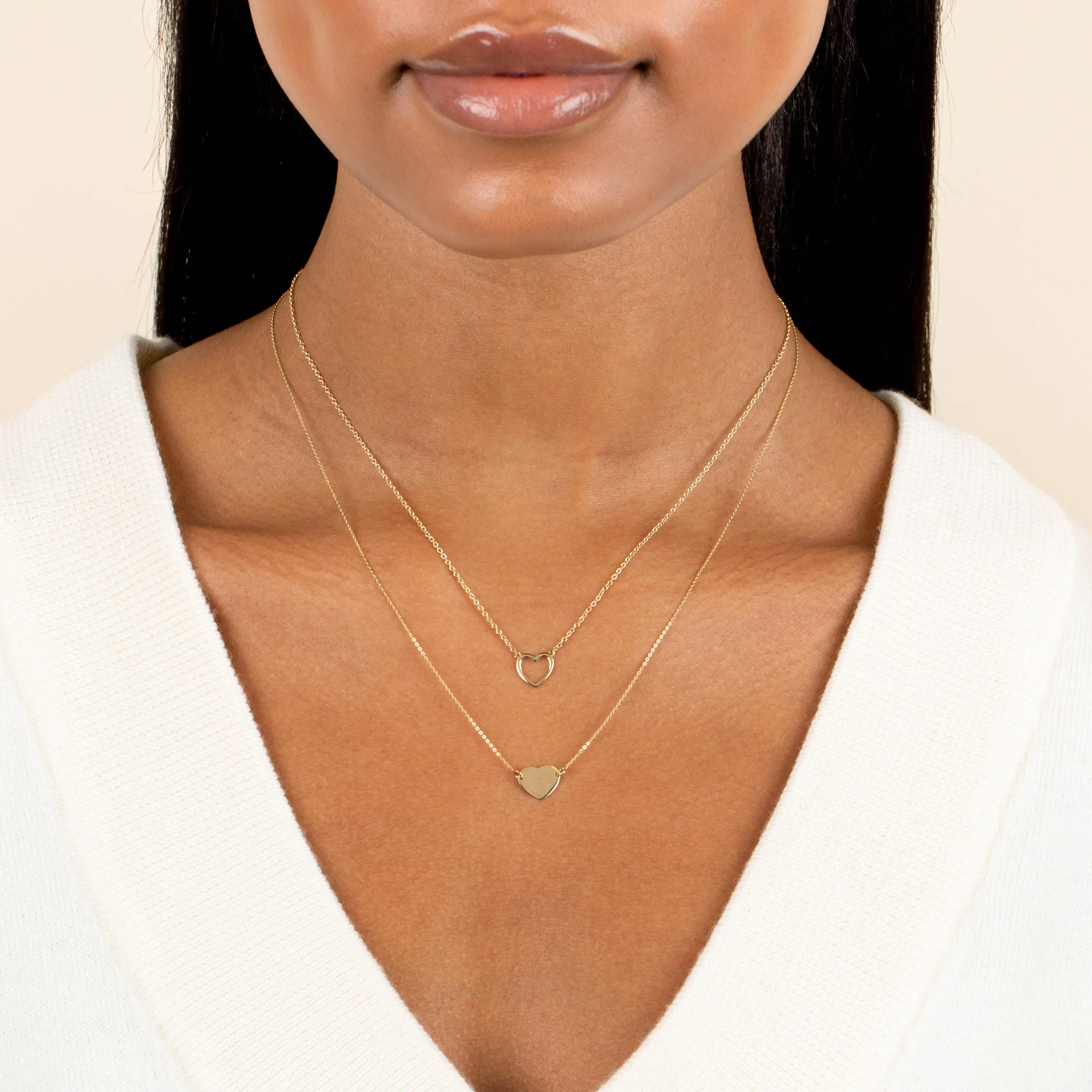 Engravable Heart Necklace 14K