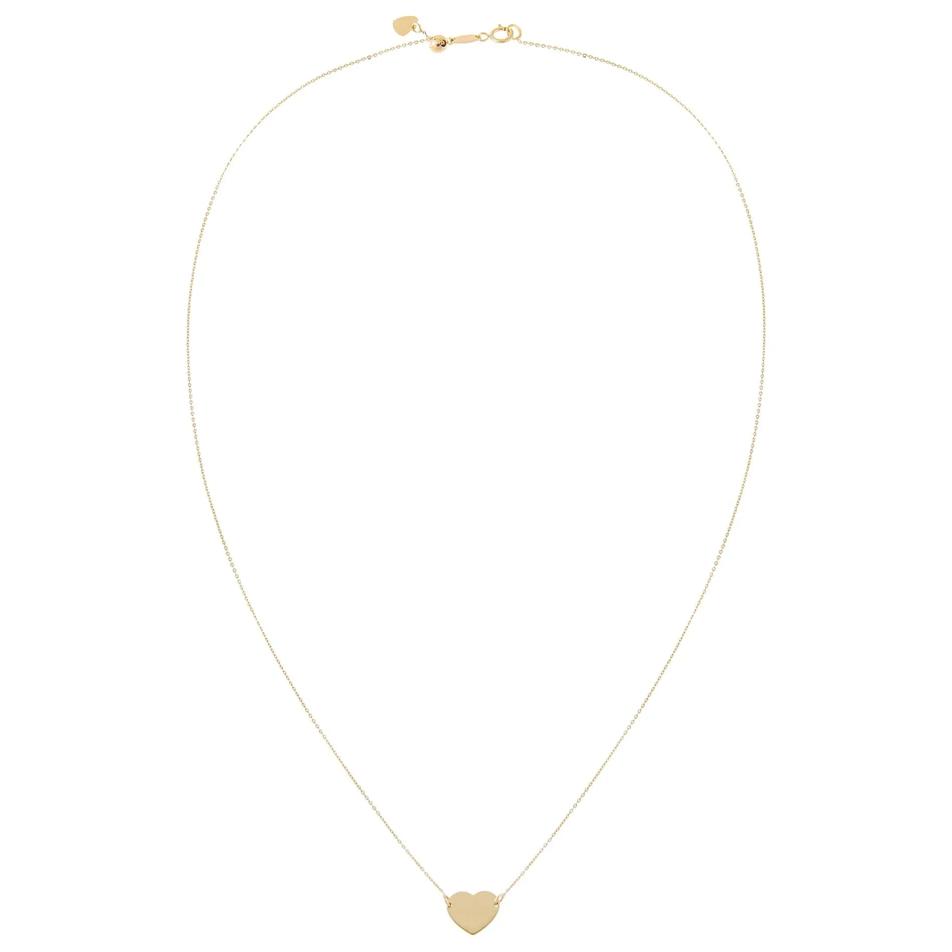 Engravable Heart Necklace 14K