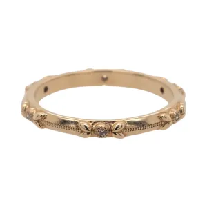 Engraved Flower Band