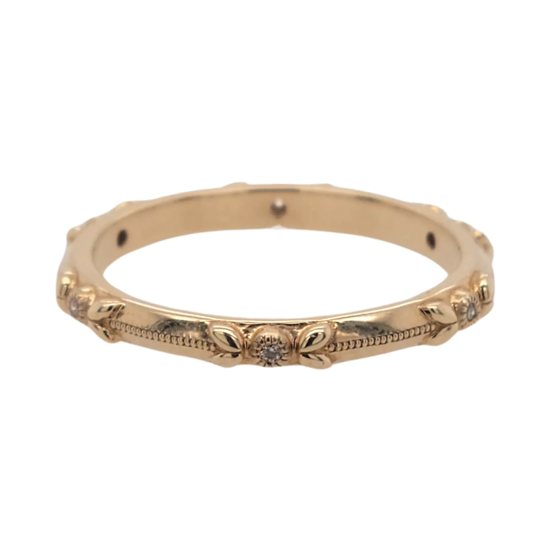 Engraved Flower Band