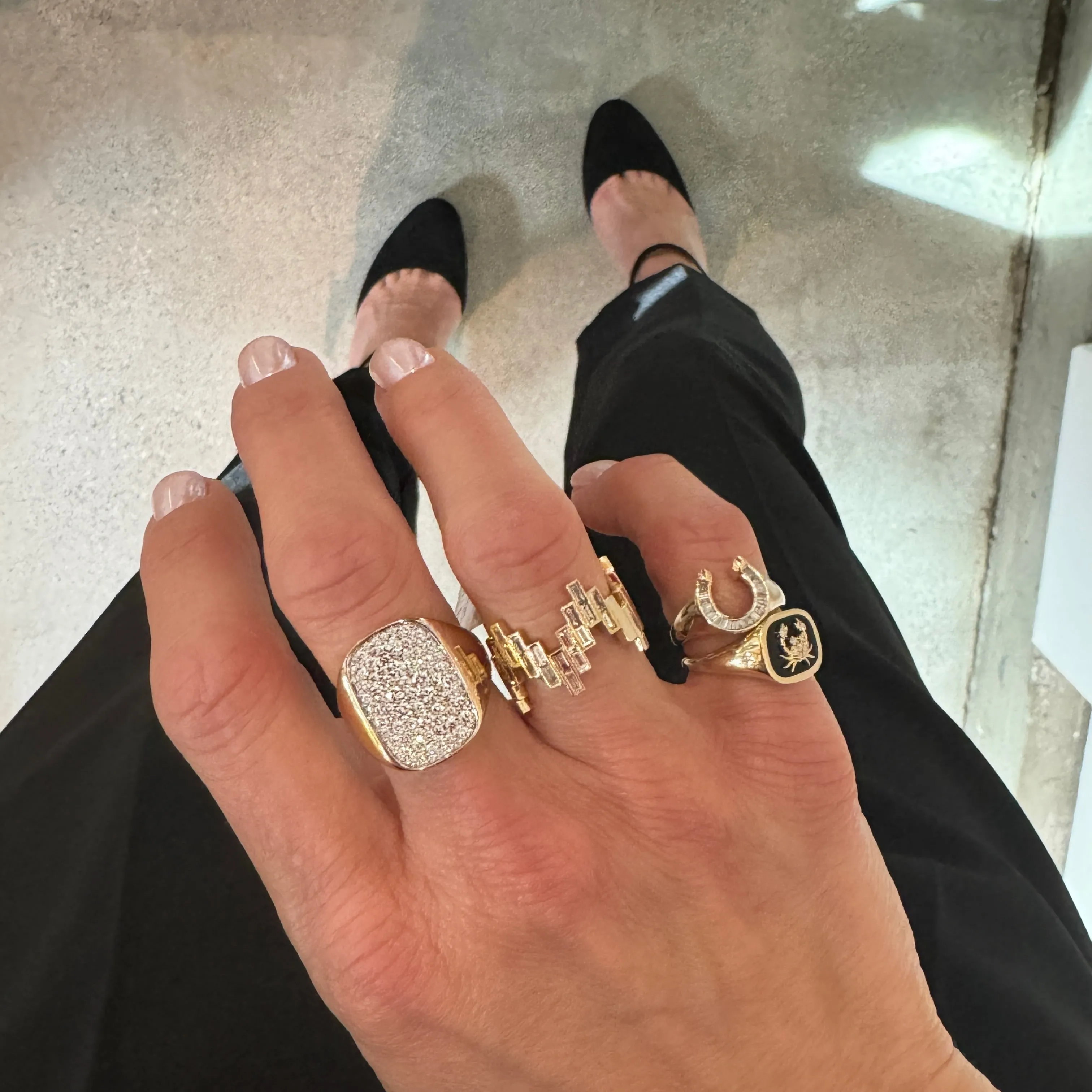 Enlightenment Equilibrium Ring ALL Baguette Diamonds