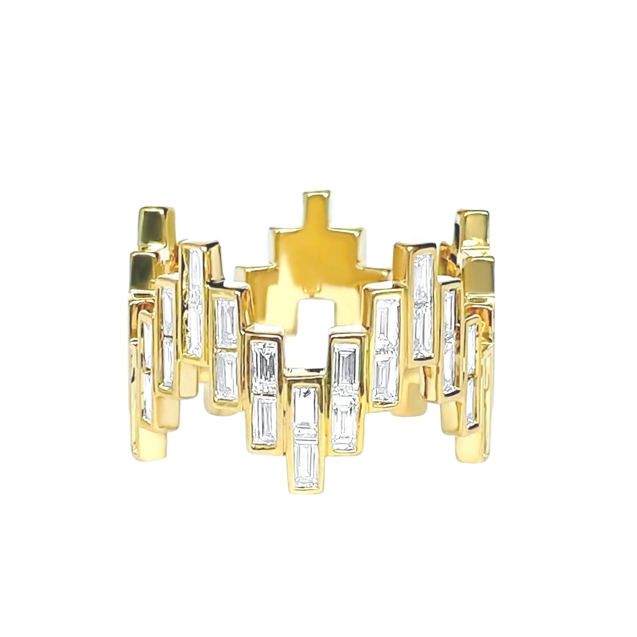 Enlightenment Equilibrium Ring ALL Baguette Diamonds