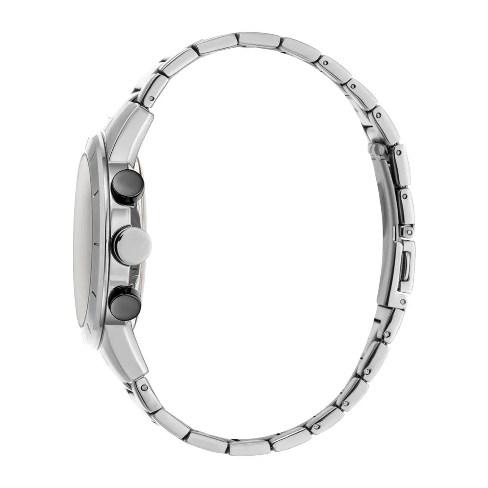 Esprit Men's Chronograph Stainless Steel Watch White Dial & Metal Bracelet
