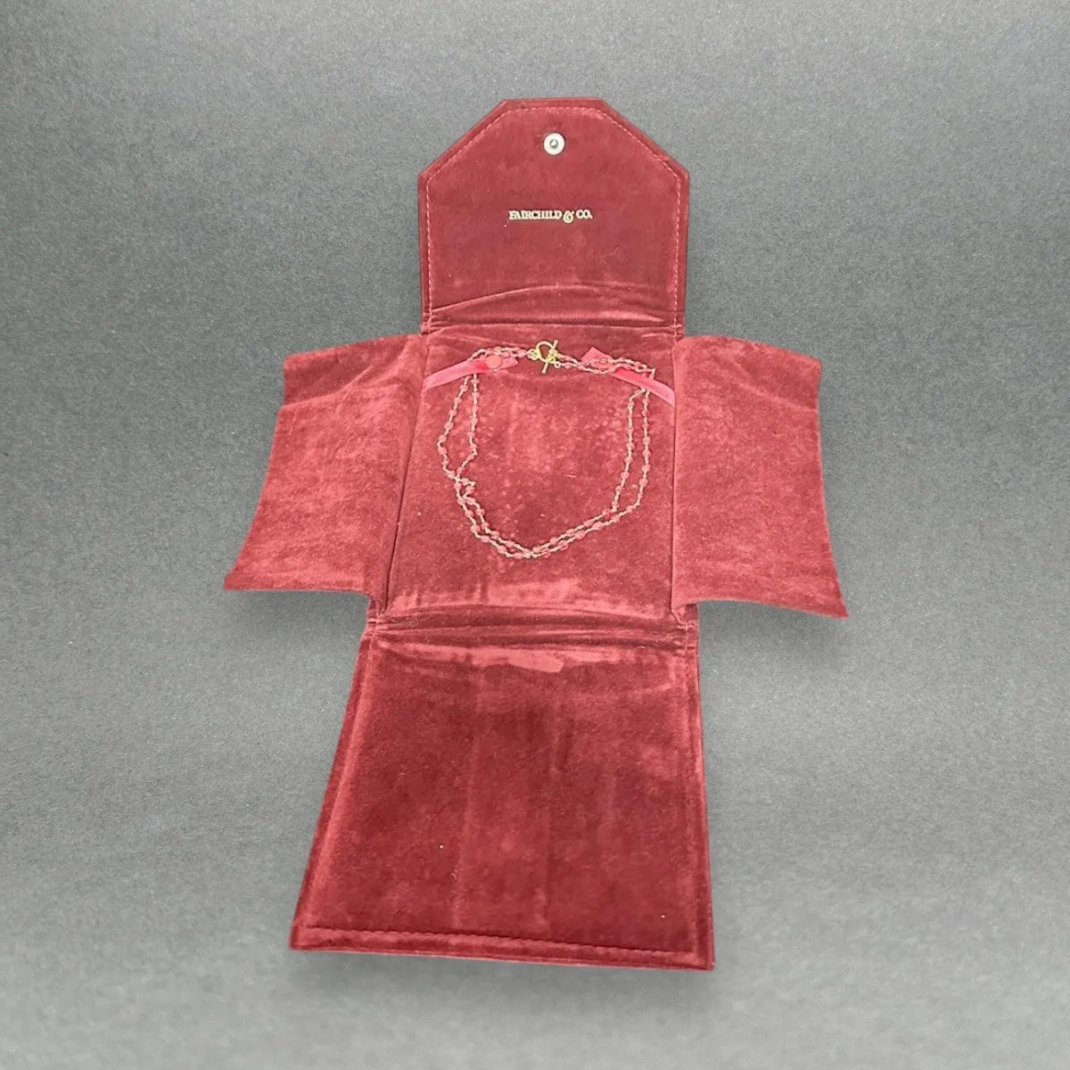 Estate 18K Y Gold Double Strand Ruby Necklace