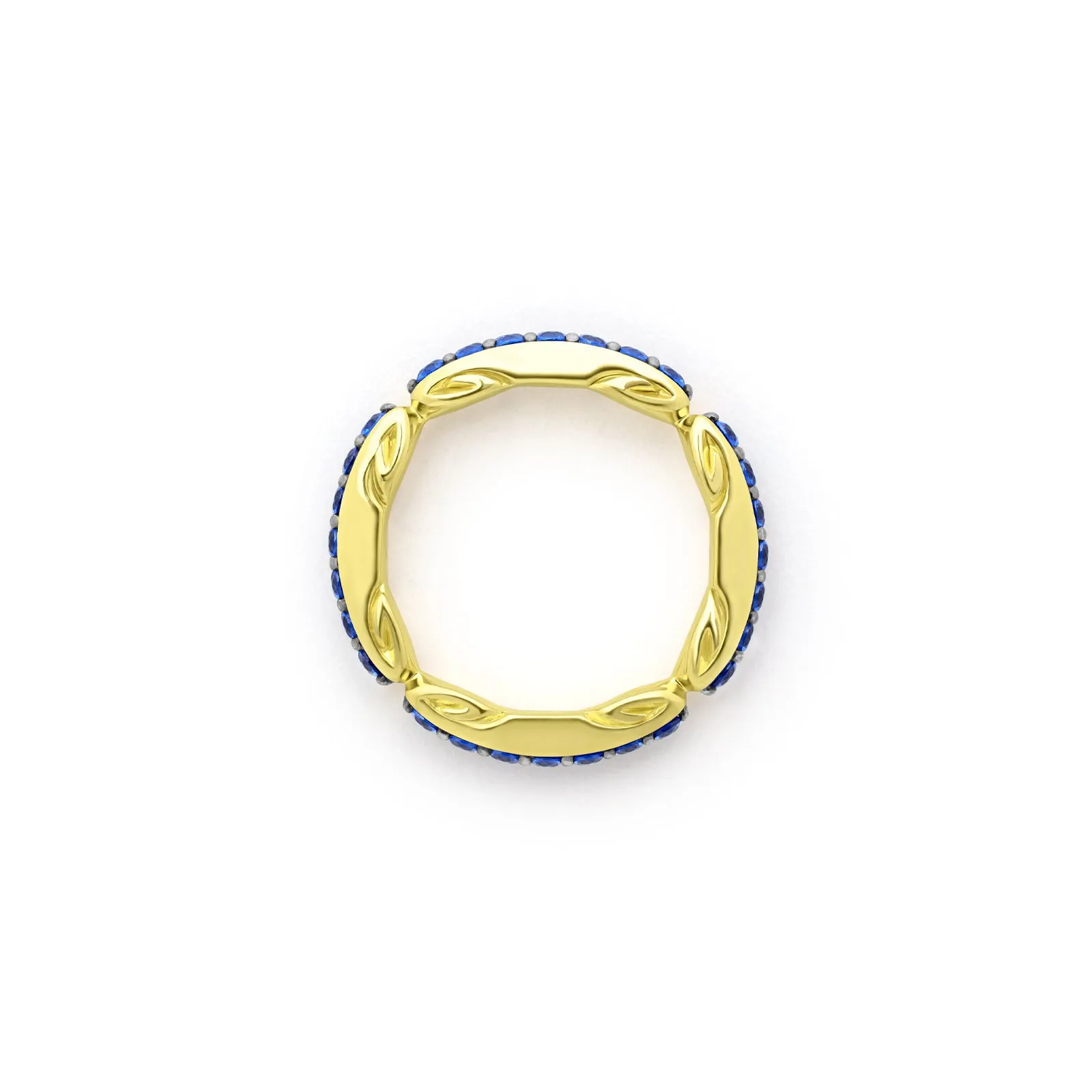 Ever Pavé Stack Ring 3.25mm -18K Gold Vermeil   CZ Azure