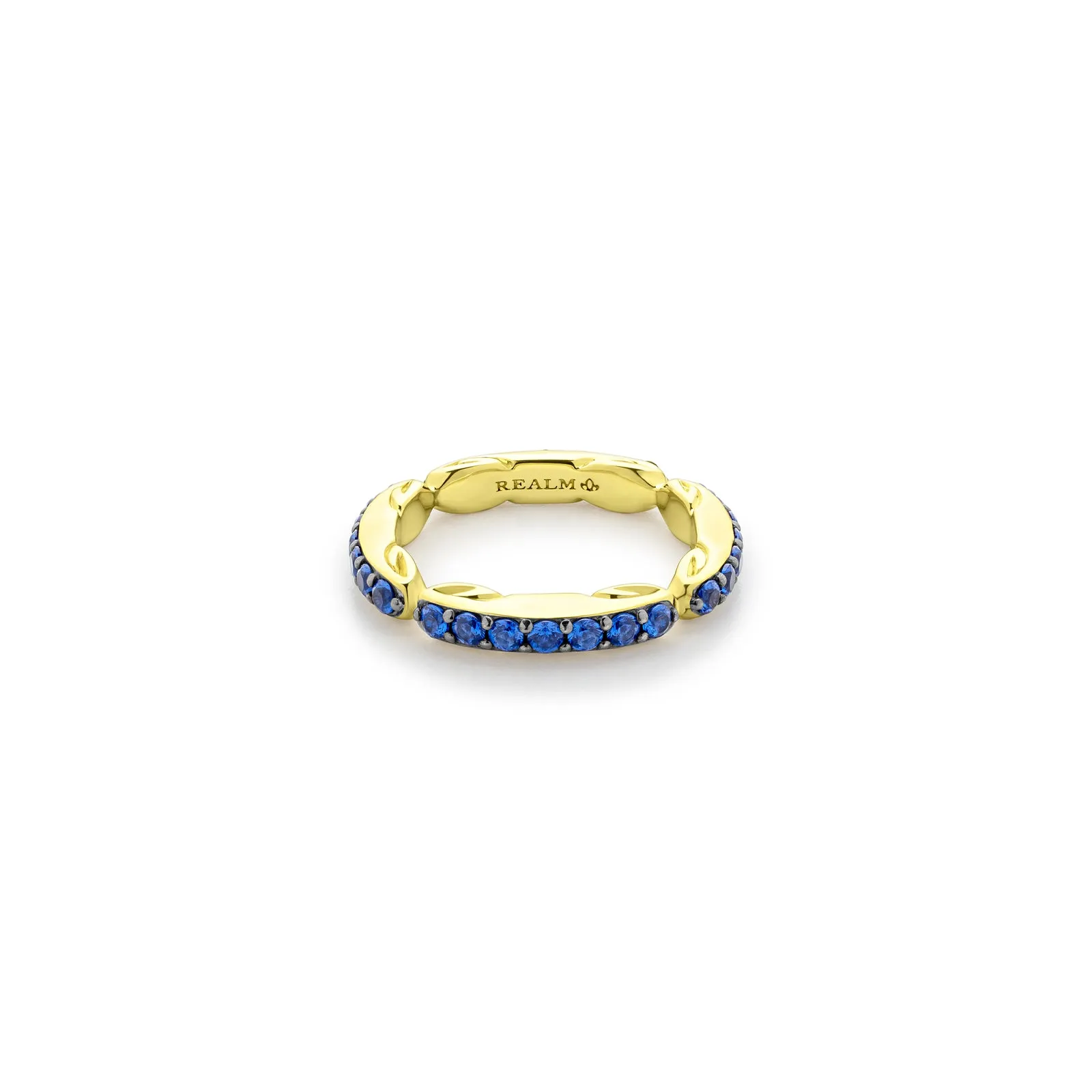 Ever Pavé Stack Ring 3.25mm -18K Gold Vermeil   CZ Azure