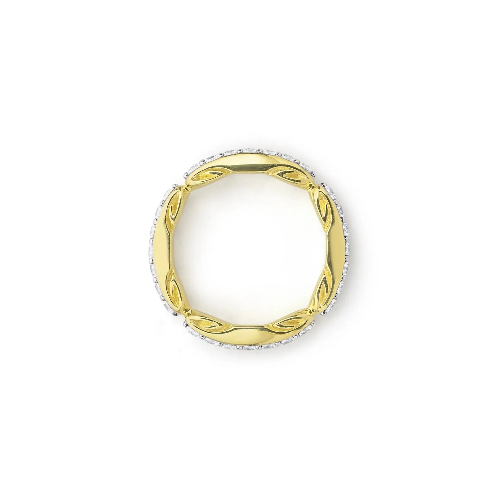 Ever Pavé Stack Ring 3.25mm - 18K Gold Vermeil   CZ Blanc
