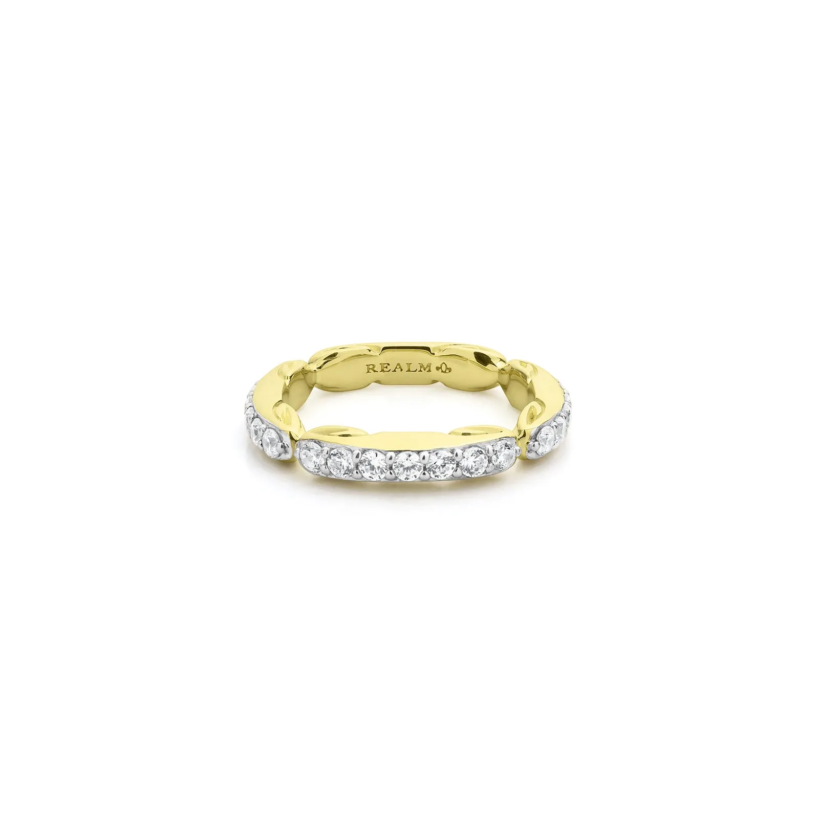 Ever Pavé Stack Ring 3.25mm - 18K Gold Vermeil   CZ Blanc