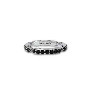 Ever Pavé Stack Ring 3.25mm - Sterling Silver   CZ Noir