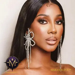 Exaggerated Colorful Flower Earrings Fashion Long Tassel Drop Earring for Festival Drag Queen Jewelry