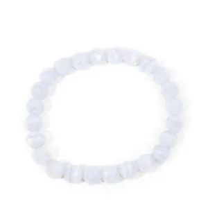 Faceted Blue Lace Agate 8mm Beaded Bracelet