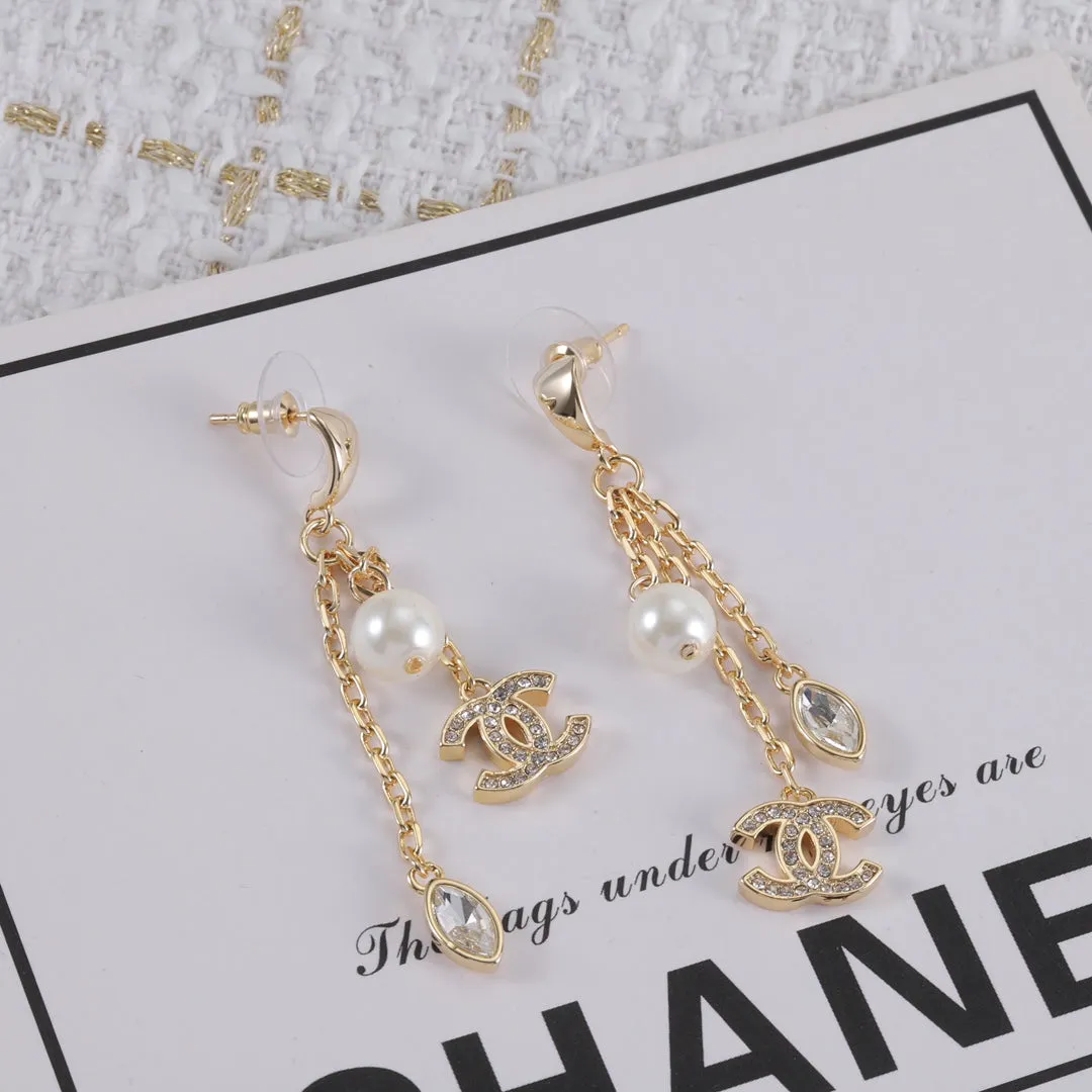 Fashion Double C Tassel Earrings