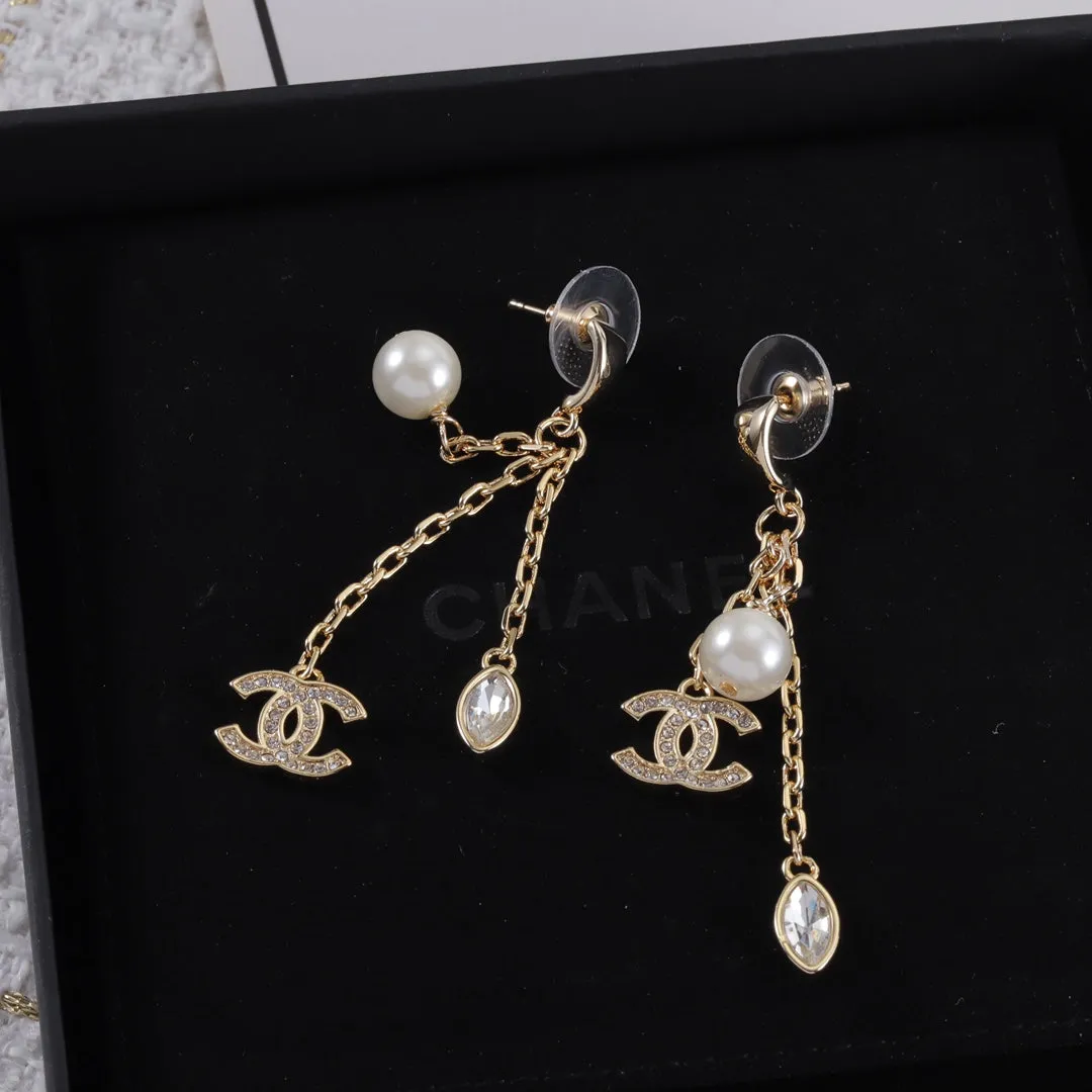 Fashion Double C Tassel Earrings