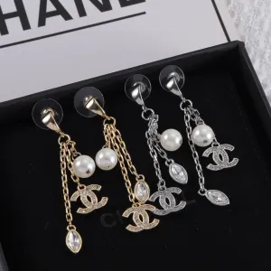Fashion Double C Tassel Earrings