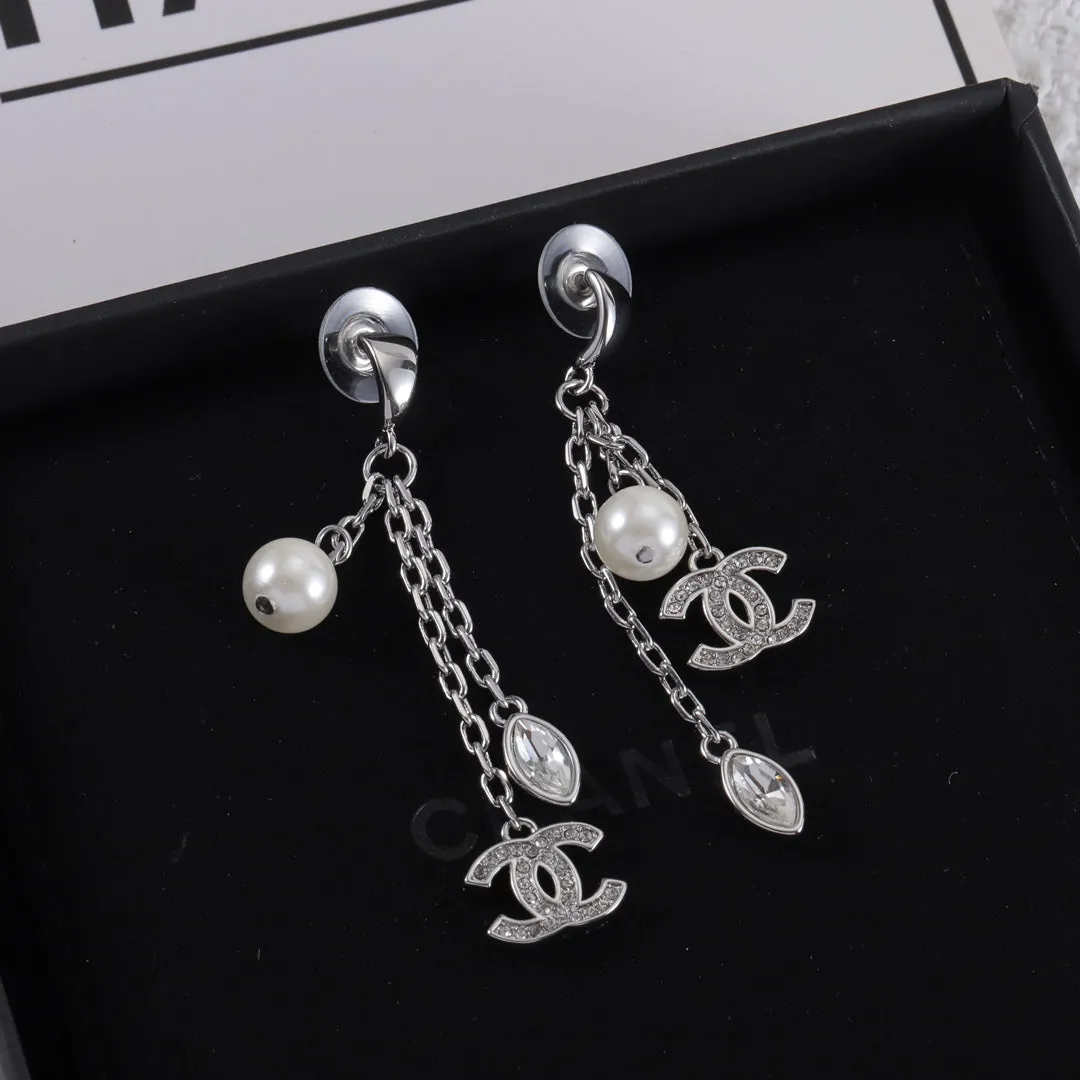 Fashion Double C Tassel Earrings