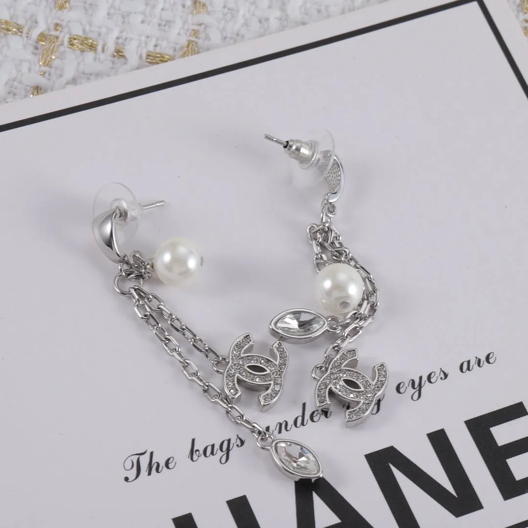 Fashion Double C Tassel Earrings