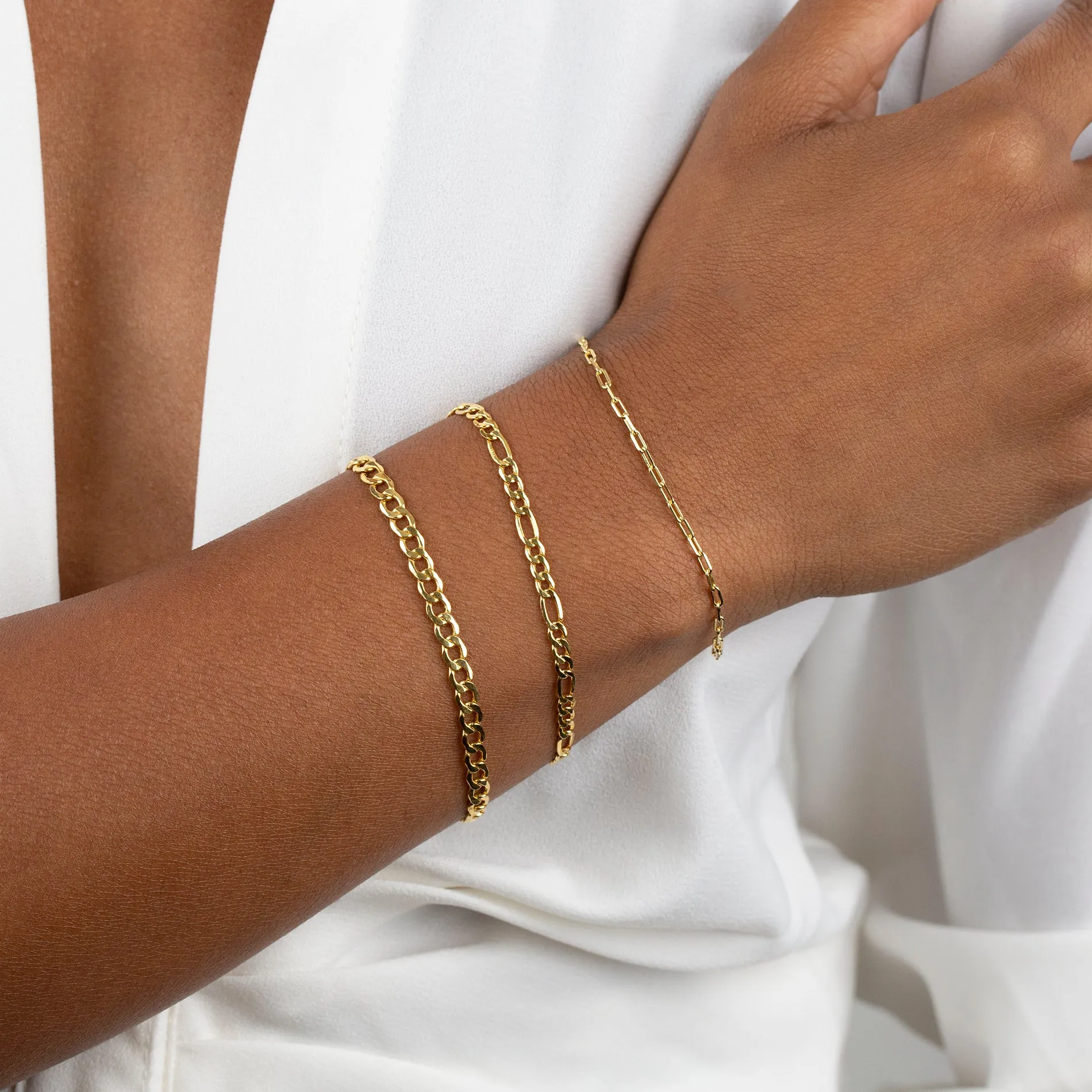 Figaro Bracelet 14K