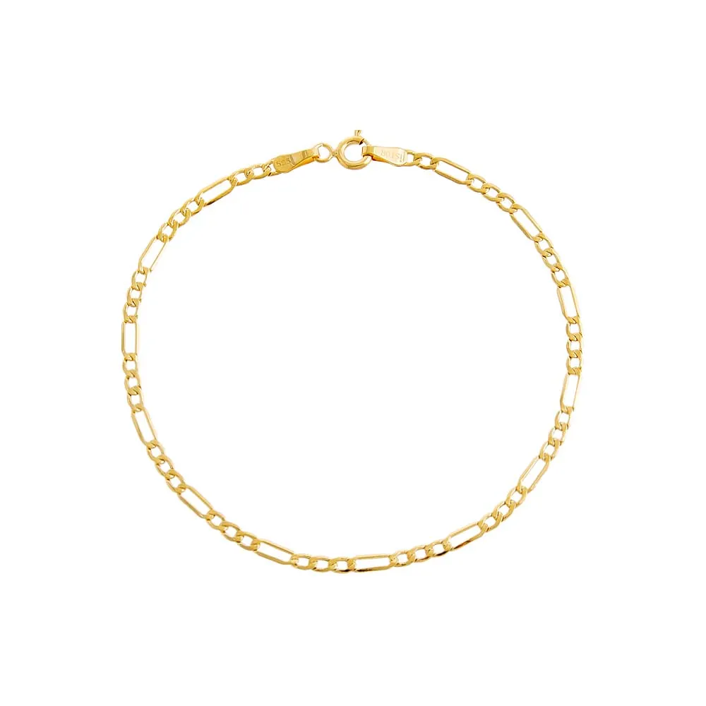 Figaro Bracelet 14K
