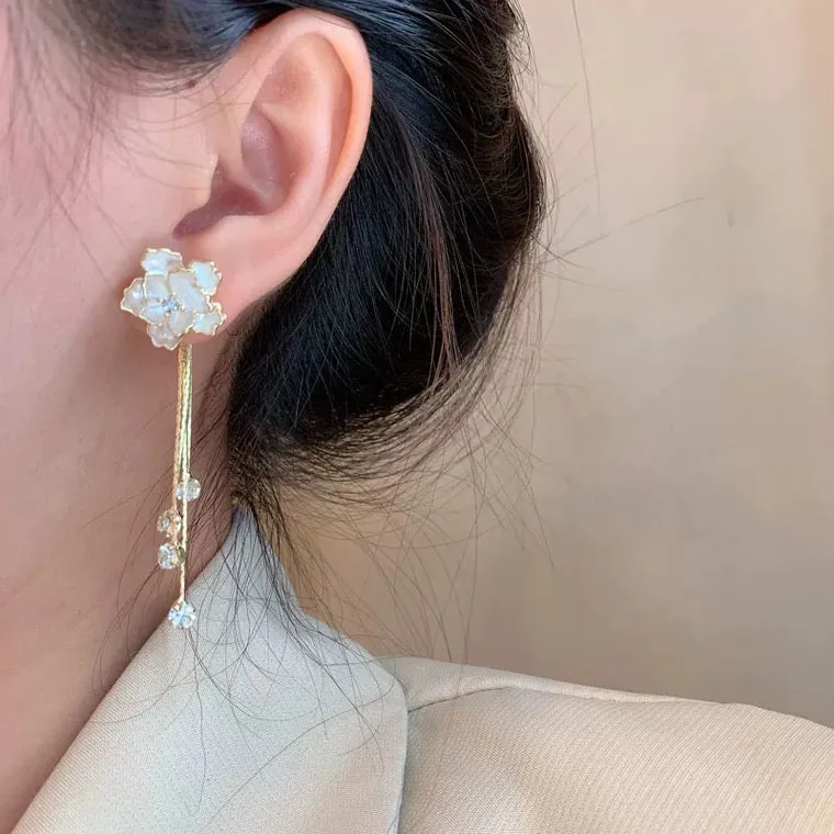 Flower Tassel Earrings