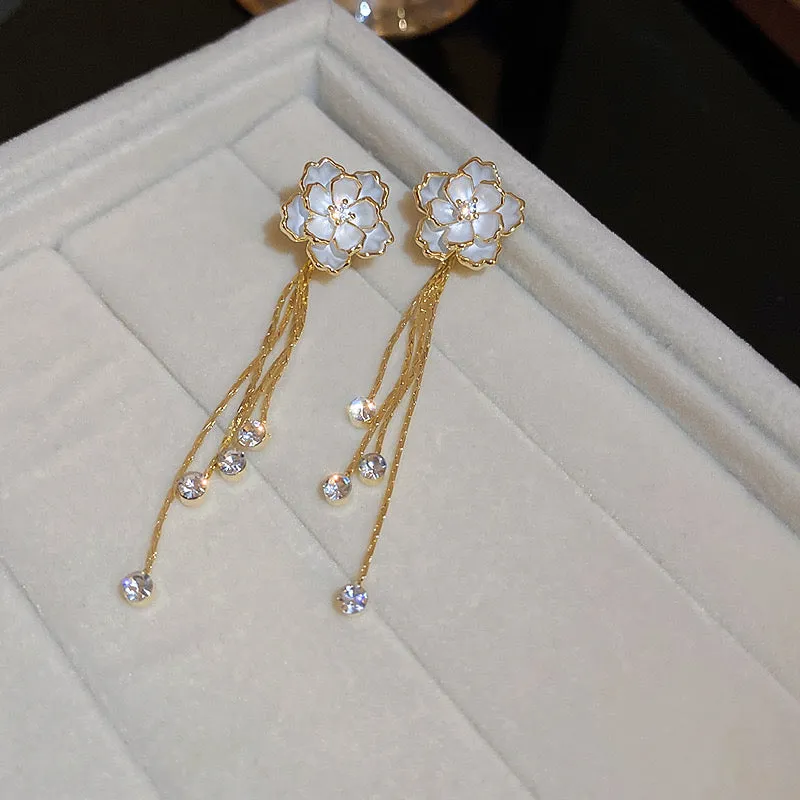 Flower Tassel Earrings
