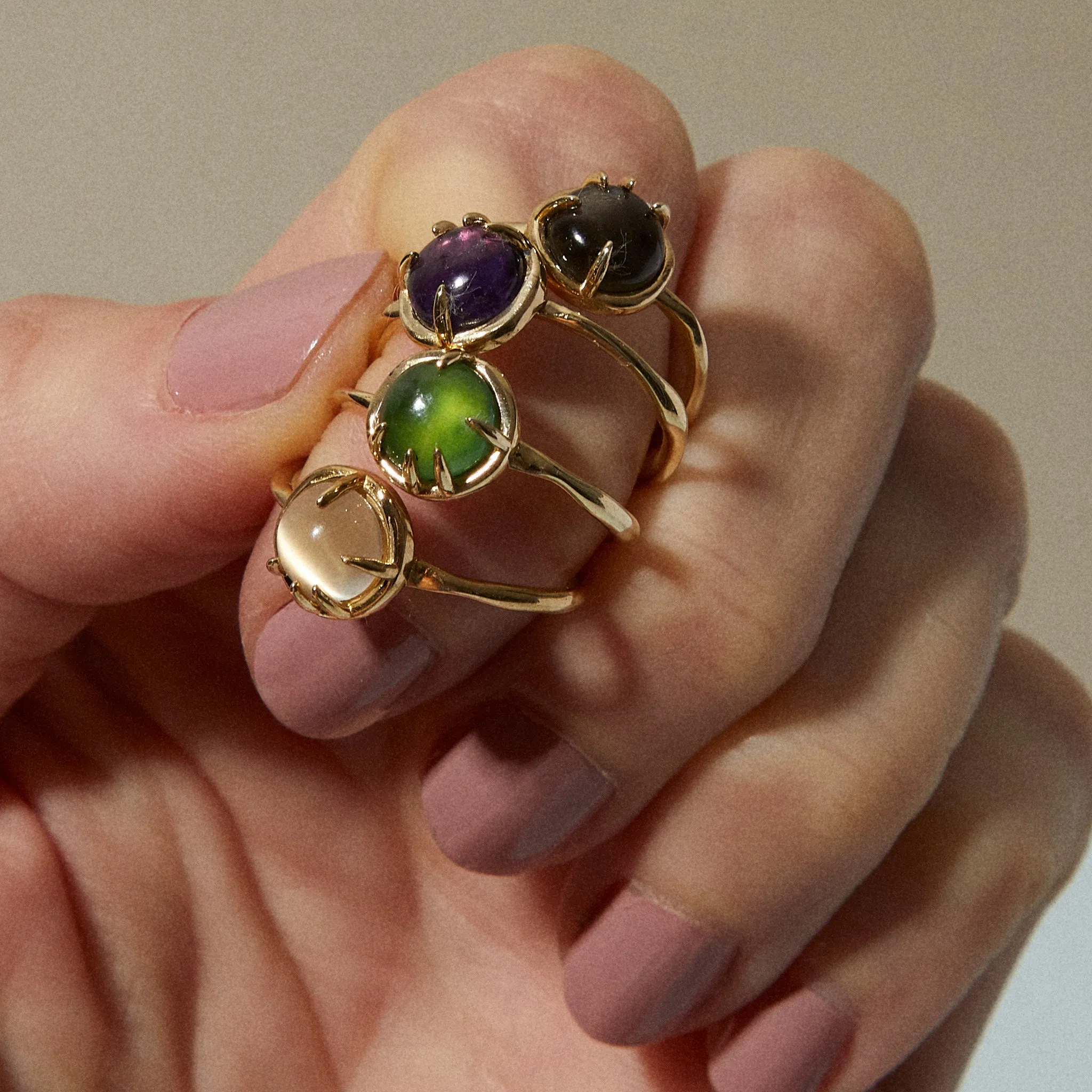 Fortune Teller in Black Moonstone