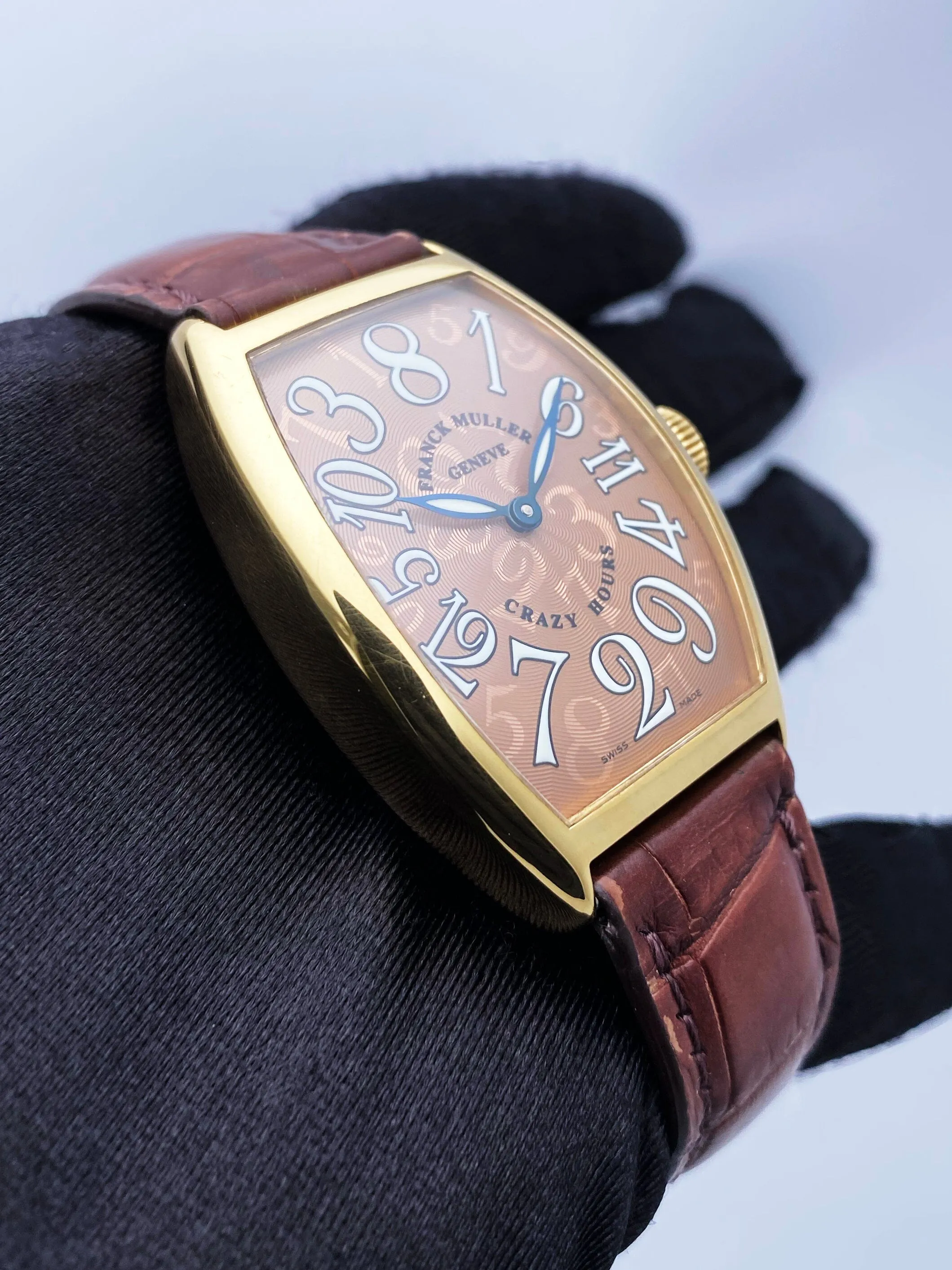Franck Muller Crazy Hours Color 5850 CH Chocolate Dial Mens Watch