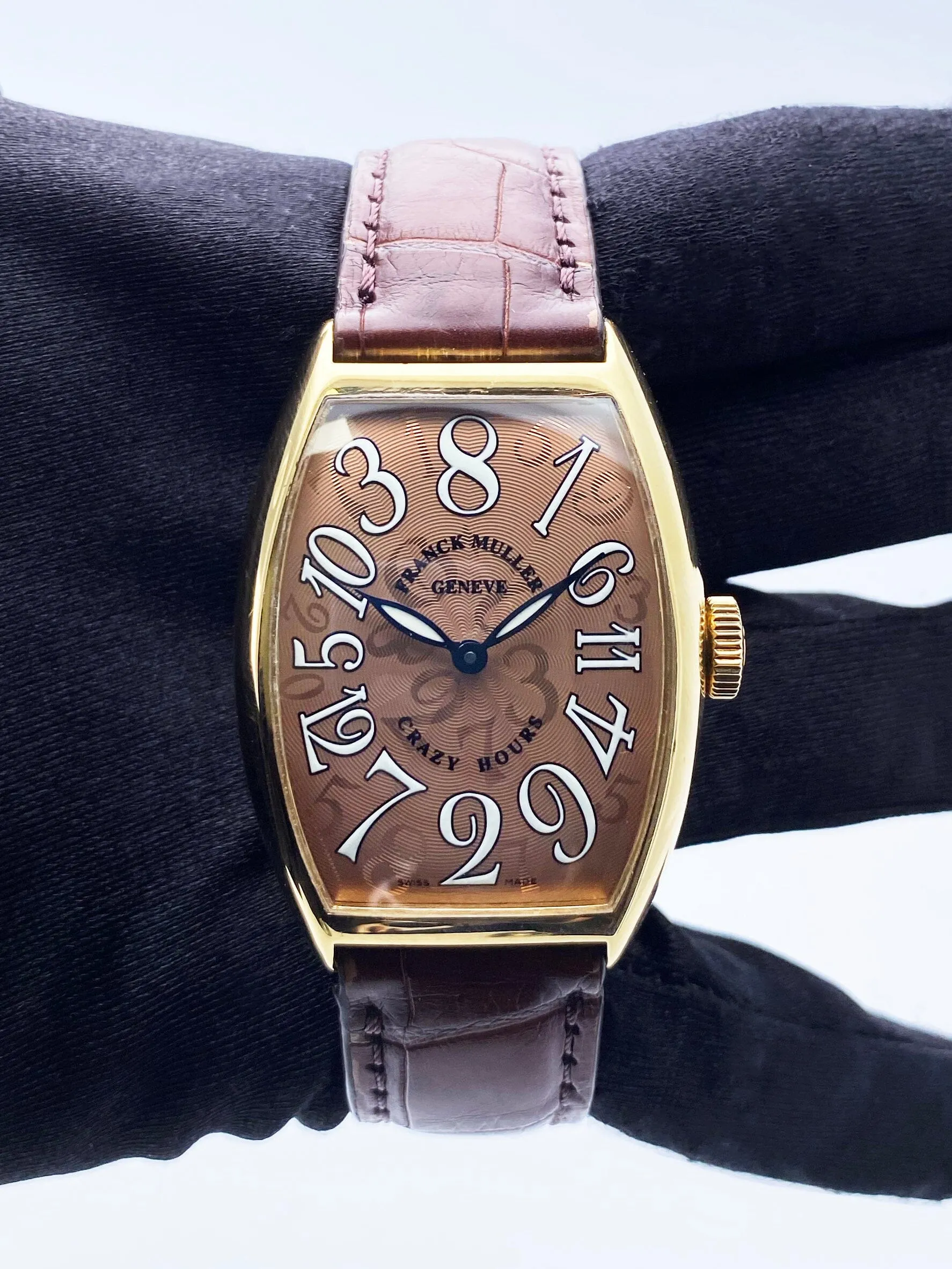 Franck Muller Crazy Hours Color 5850 CH Chocolate Dial Mens Watch